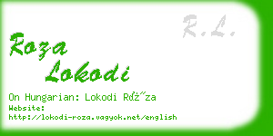 roza lokodi business card